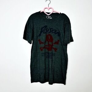 Chaser NWT Poison Harder Louder Faster Skull Crew Neck T-Shirt Gray Size Large
